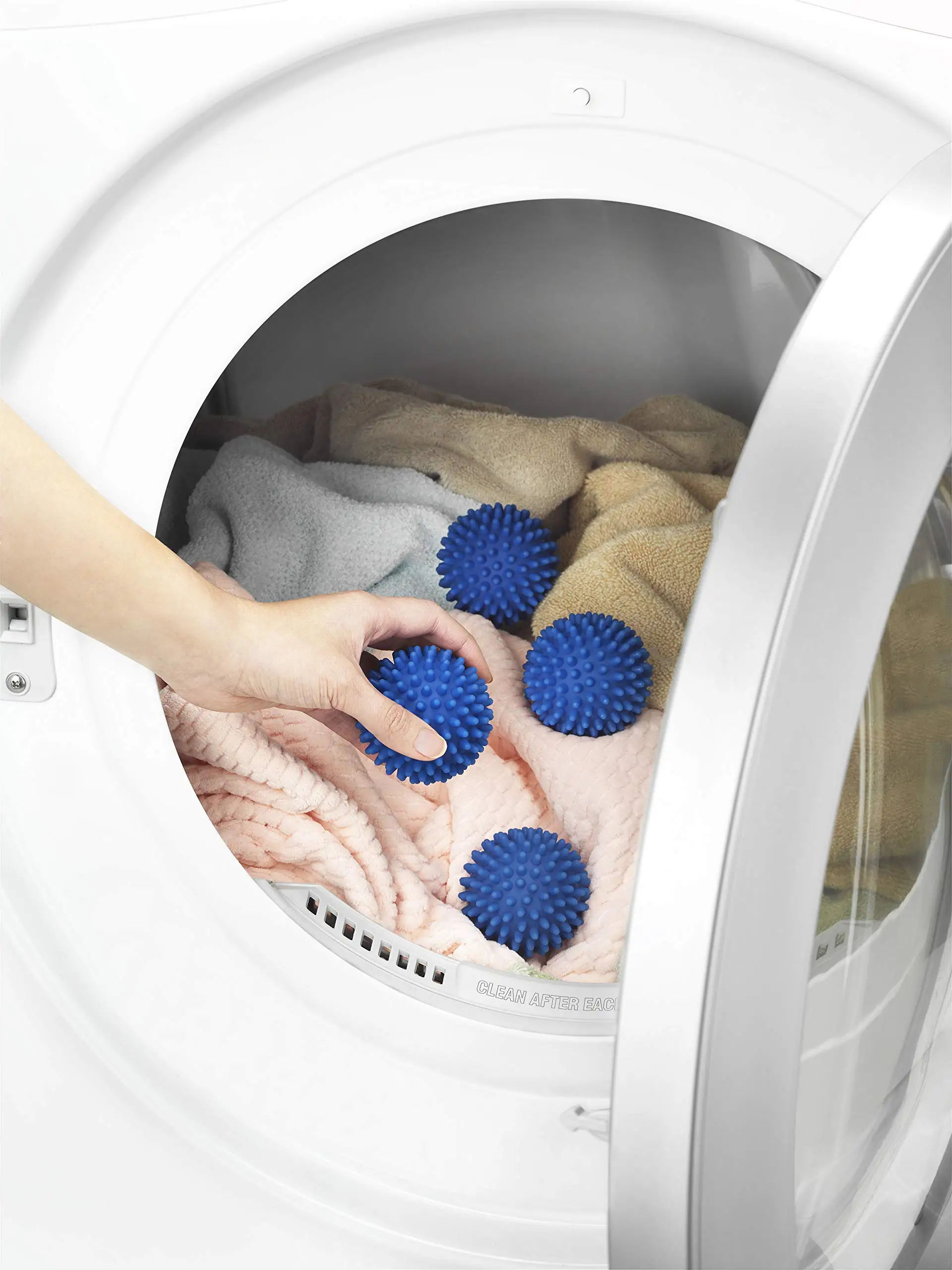 

4/6pack Dryer Balls - Eco Friendly Fabric Softener Alternative Reusable Laundry Dryer Balls, Soften and Fluff Laundry, Blue