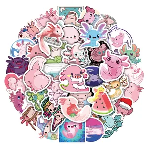 103050pcs cute animal axolotl graffiti stickers aesthetic cartoon decals kids toy diy diary scrapbook phone laptop car sticker free global shipping