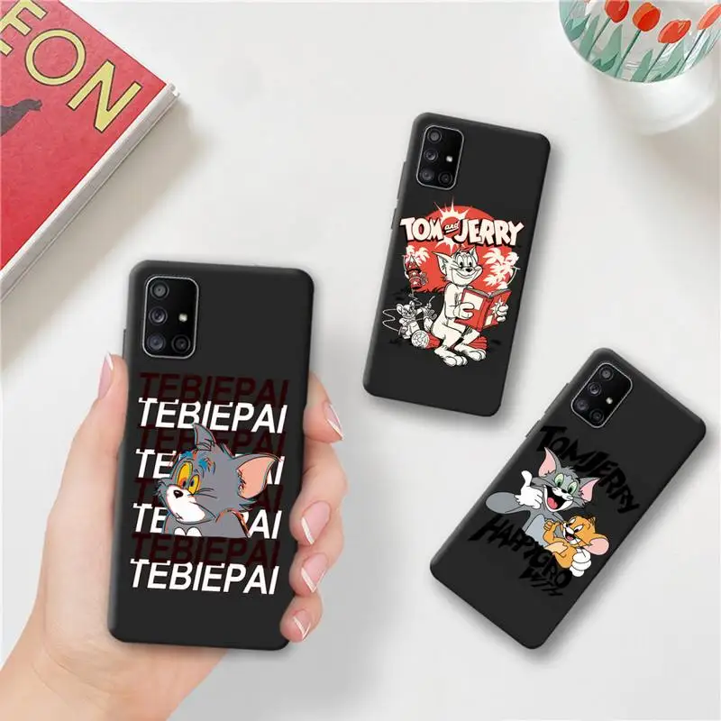 

Cartoon Cat Mouse Tom and Jerry Phone Case For Samsung Galaxy A52 A21S A02S A12 A31 A81 A10 A30 A32 A50 A80 A71 A51 5G