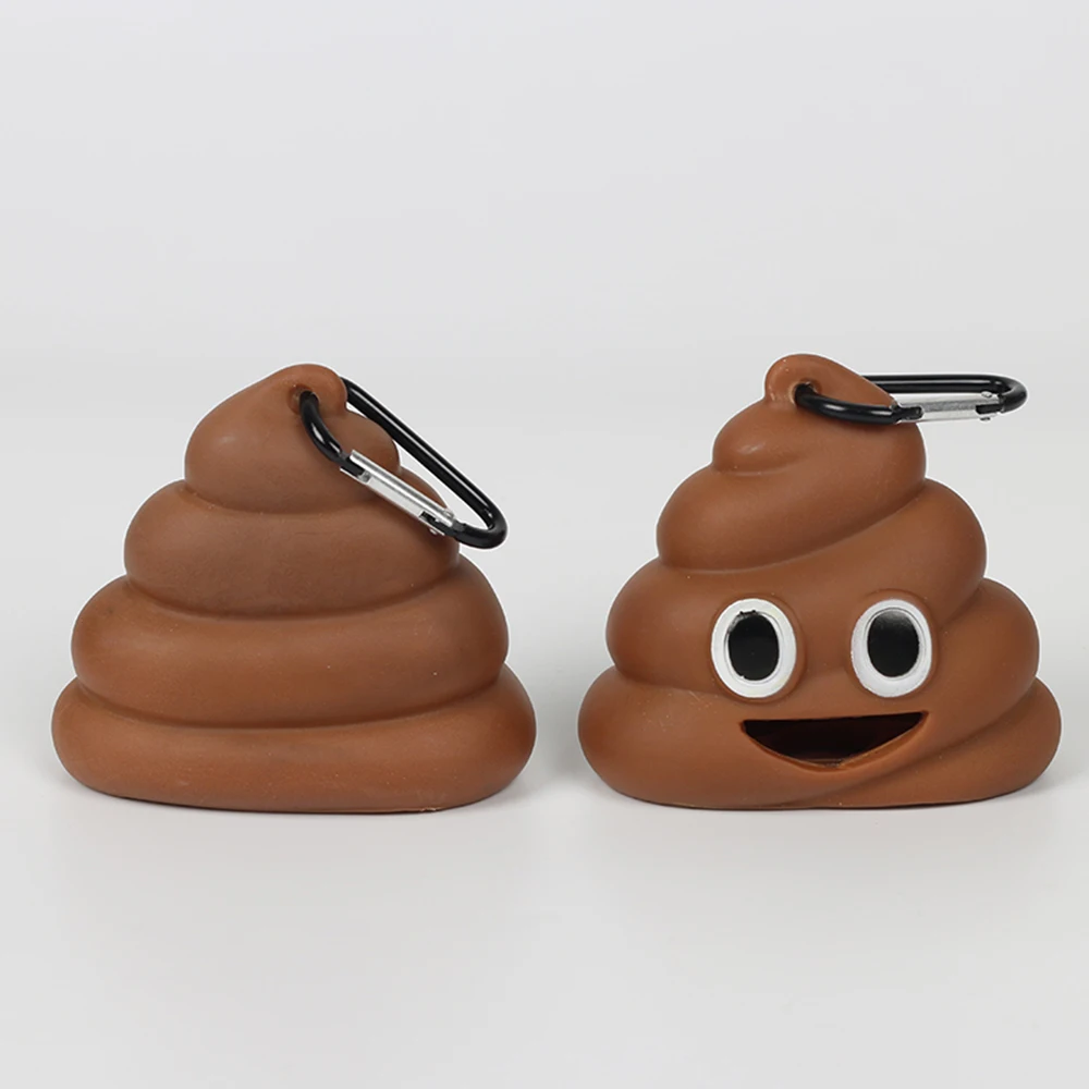 Портативный держатель для кошек и собак смешная форма дерьма из мягкого силикона