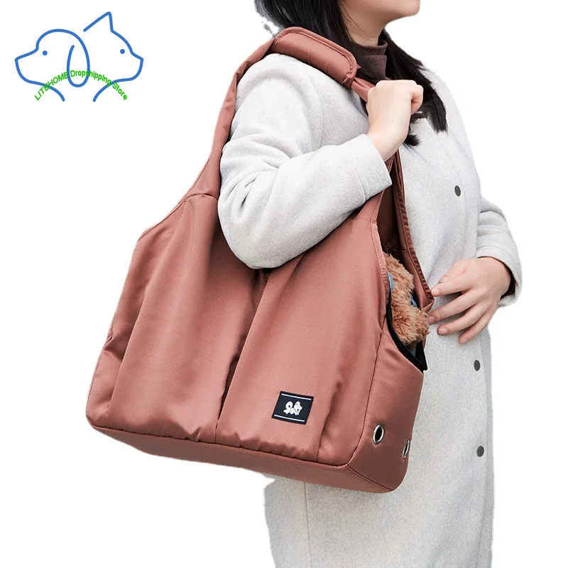 

Мягкая переноска для собак, воздухопроницаемая светильник на плечо для маленьких и средних питомцев, кошек и собак