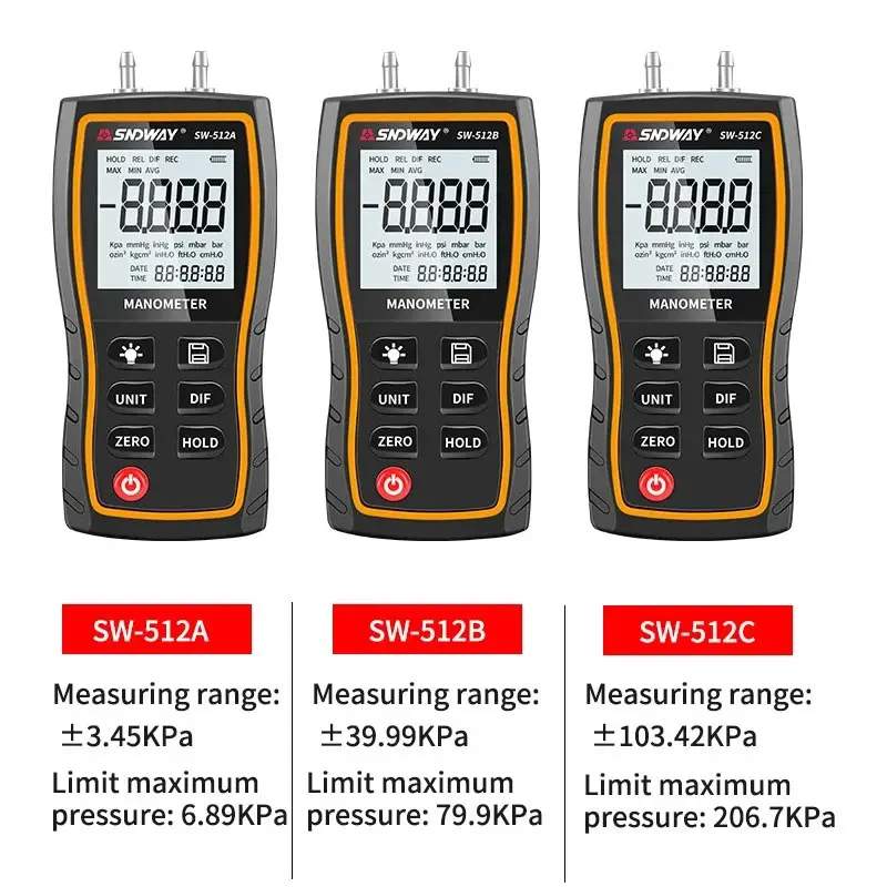 SNDWAY Цифровой манометр Манометр ±103 42 кПа 0 01 Разрешение давления воздуха