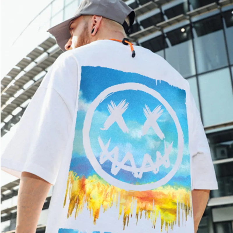 Футболка мужская с коротким рукавом Классическая уличная одежда свободного