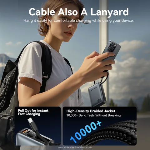 Внешний аккумулятор Vention RU 20000 мАч, 45 Вт, быстрая зарядка, портативное зарядное устройство для Samsung Galaxy, iPhone 17, 16 Mini, запасной аккумулятор, повербанк