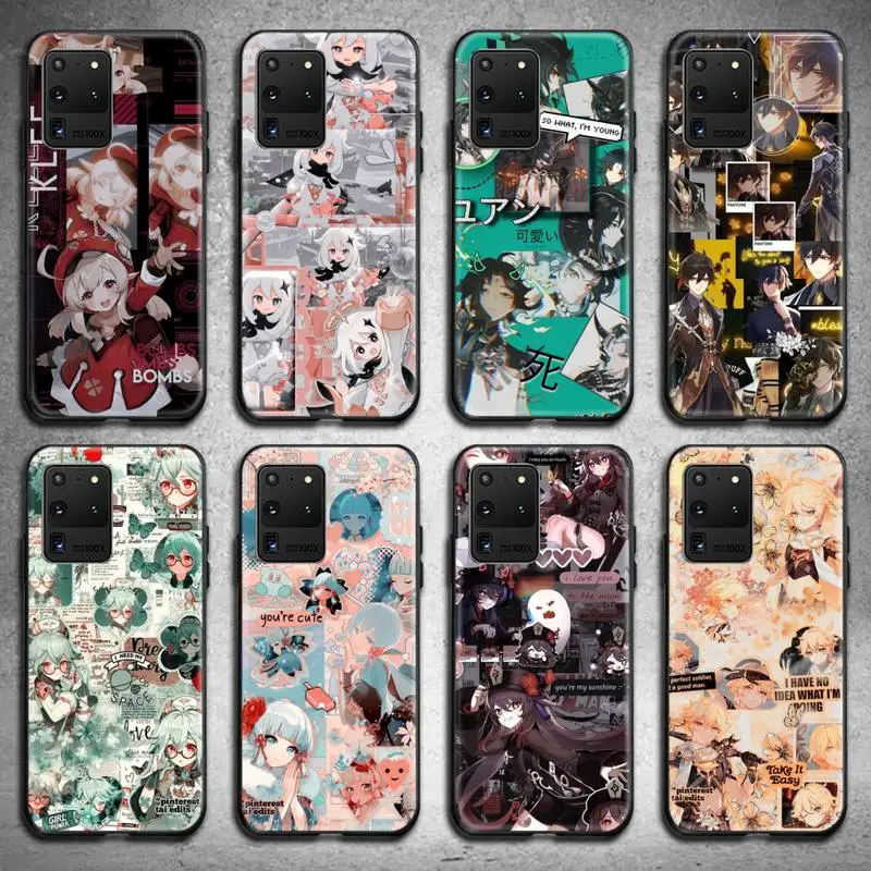 

Genshin Impact Anime Phone Case For Samsung Galaxy S21 Plus Ultra S20 FE M11 S8 S9 plus S10 5G lite 2020
