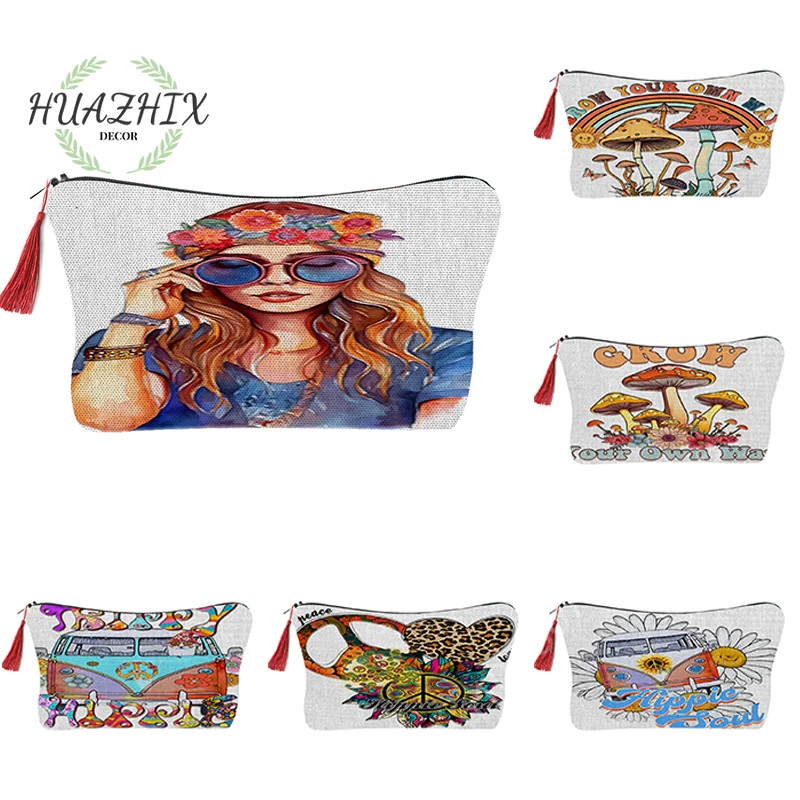 

Cute Cartoon Mushroom Cosmetic Bag for Women's Toiletry Makeup Cosmetics Bags Student Pencil Case Supplies School Teacher Gift