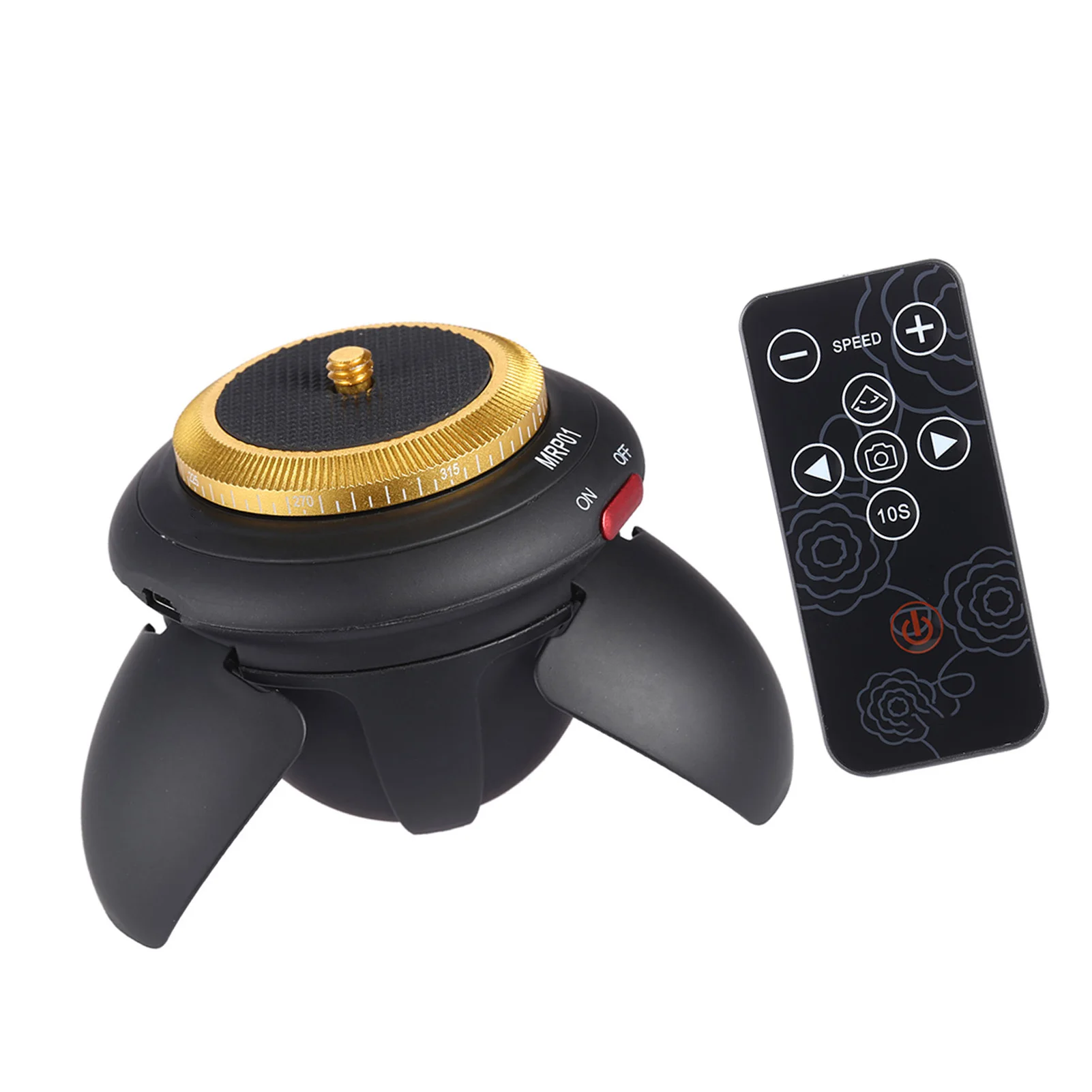 

Mini Electric Panorama Head 360° Rotation Time Lapse Tripod Head for Selfie Stick Smartphones for Go