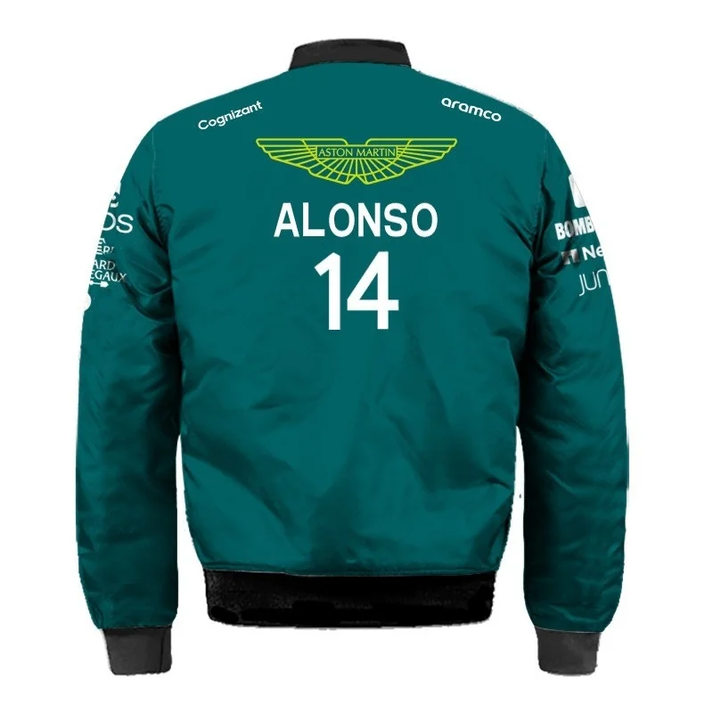 

Oficjalna Kurtka Aston Martin Płaszcz Amf1 2023 Mężczyzna 14 Fernando Alonso Jack Fani F1 Kurtka Formuła 1 Kombinezon Wyścigowy