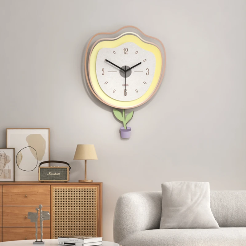 

Acrylic Wall Clock Modern Design Living Room Silent Art Fashion Simple Flower Creative Wall Clock Mechanism Home Decoration
