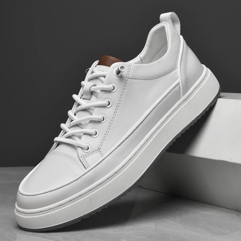 

Men's Casual Sports Shoes Fashionable Flat Outdoor Skateboard Driving Luxury Summer Men's High-quality Leather Jogging Shoes