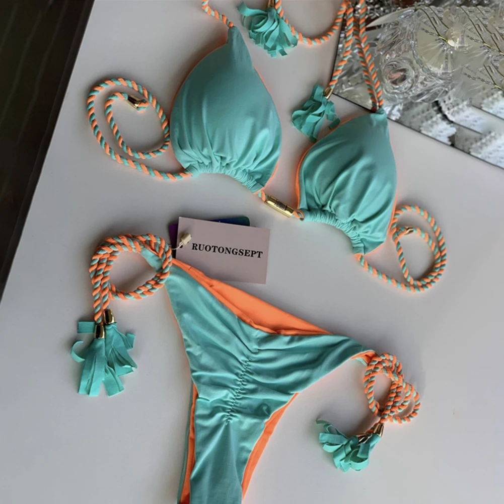 Рисунок 2 - Купальник женский однотонный с боковыми завязками