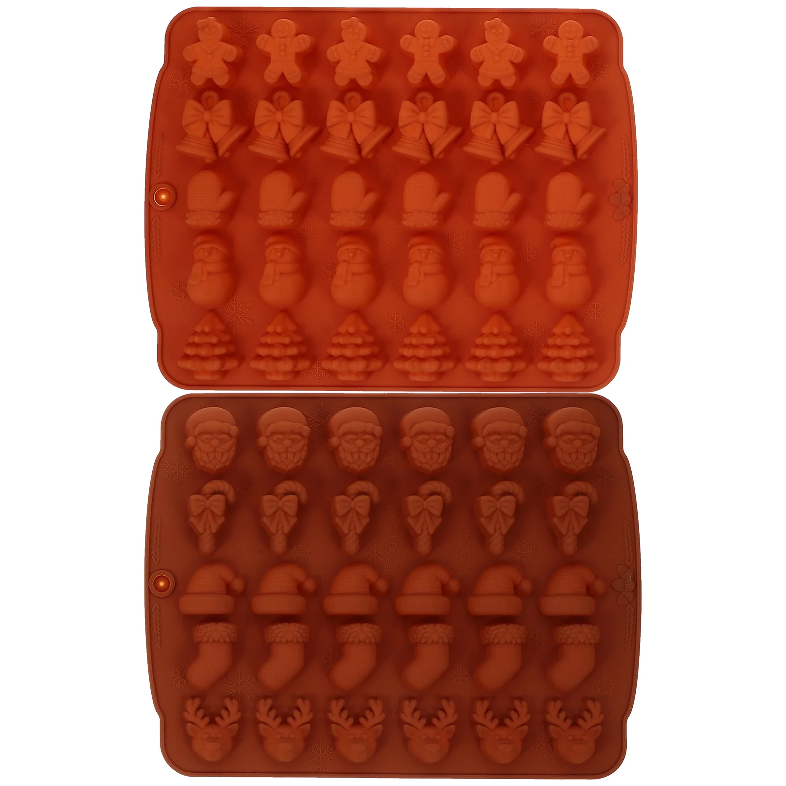 

2pcs Christmas Silicone Molds Chocolate Mold Candy Mold Baking Chocolate Mold for Home DIY Silicone Mold