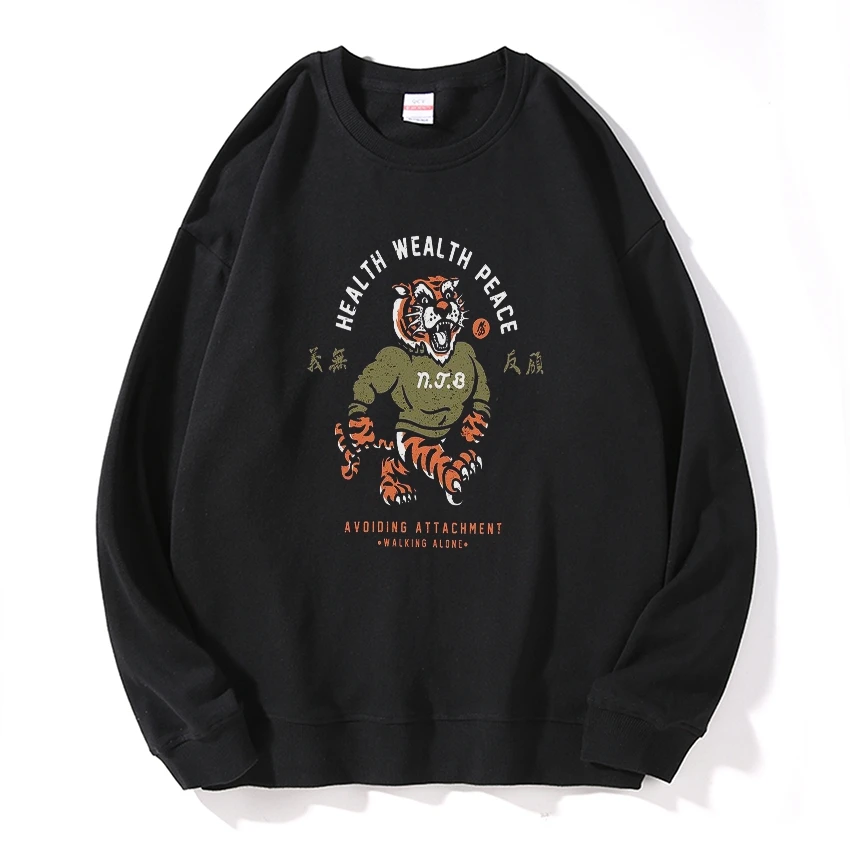 

COOLMIND 100% Cotton hooded tiger print unisex Sweatshirts funny big size men Sweatshirts loose men hooded sweatshirts