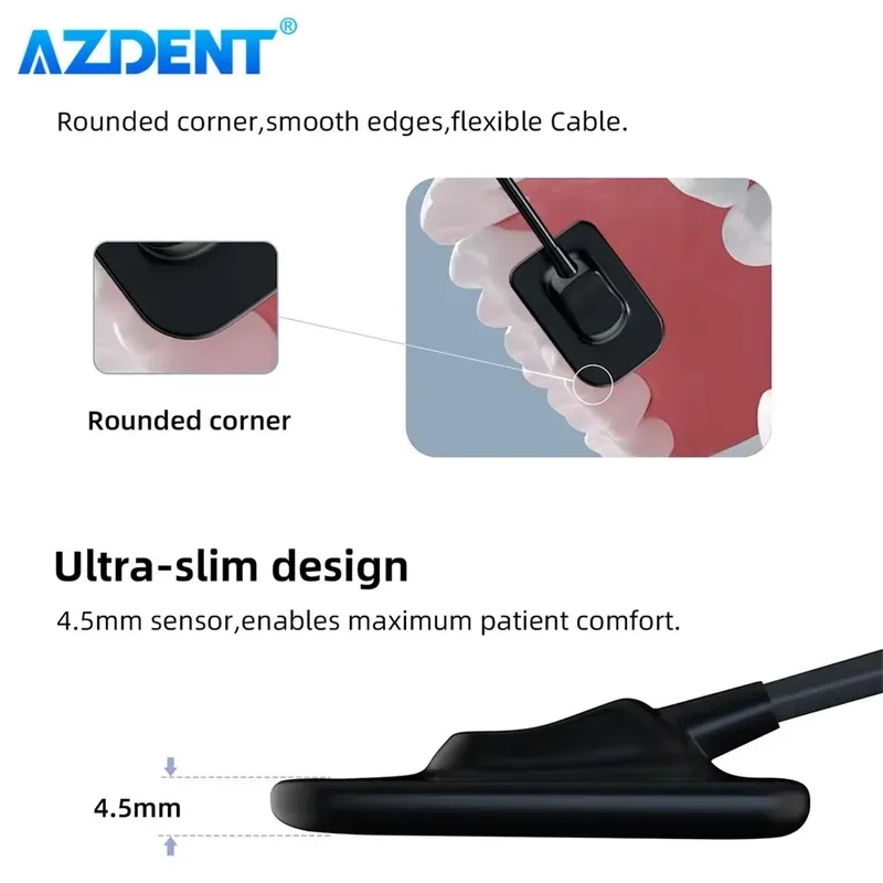 Фото Рентгеновский радиовизиограф AZDENT Sensor, внутриротовая цифровая система рентгеновской визуализации с инструментами для получения HD-изображений. №5