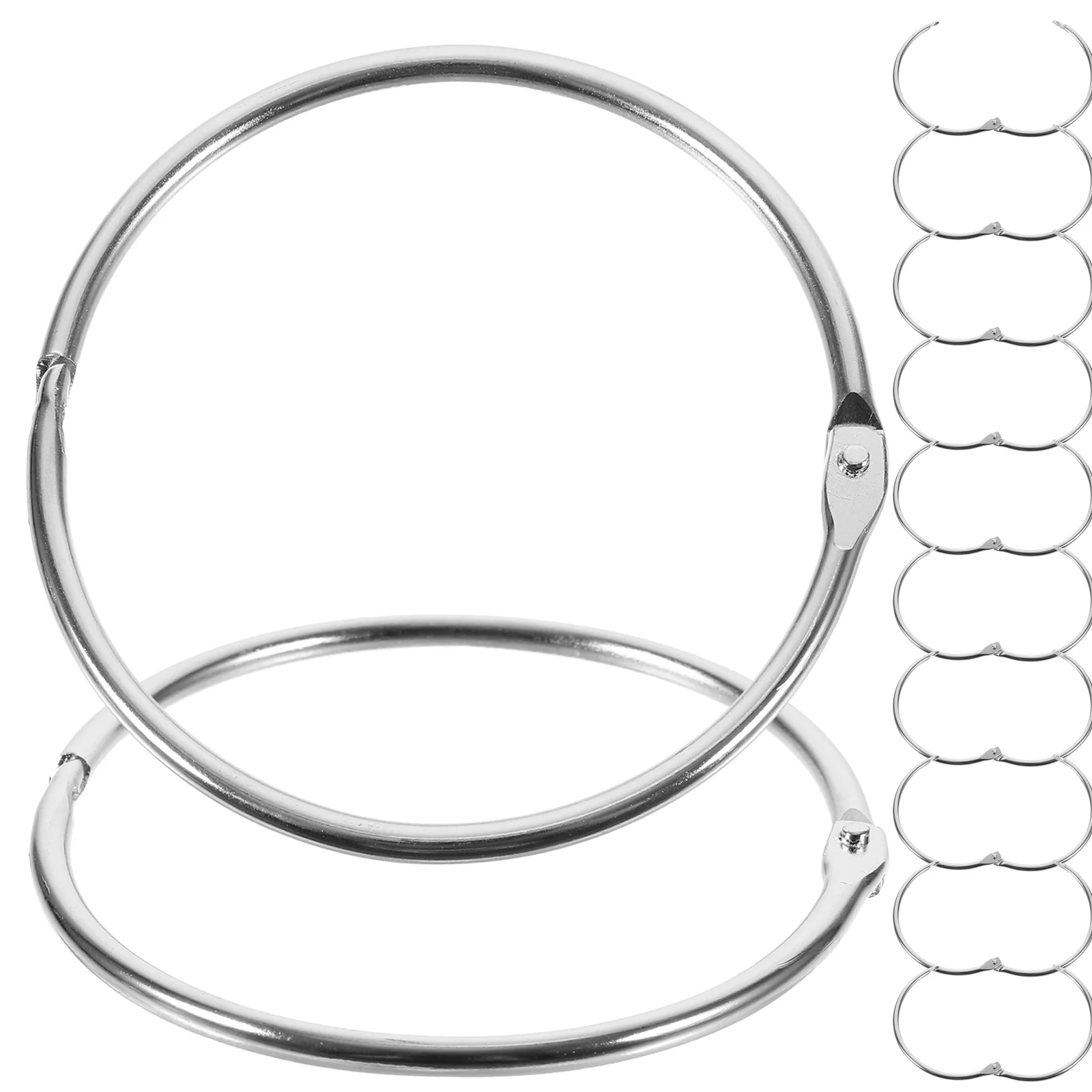 

12 Pcs Binder Clip Practical Segmented Rings Loose Leaf Metal Index Cards Buckles