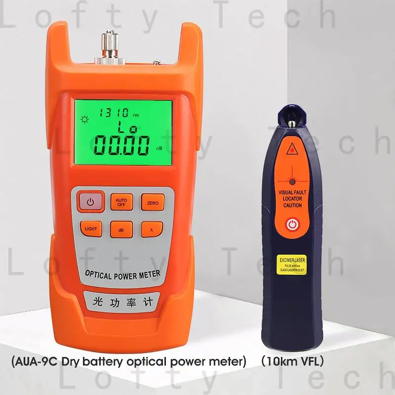 13pcs/Set FTTH Fiber Optic Tool Kit with Fiber Cleaver -70~+10dBm Optical Power Meter Visual Fault Locator 5km