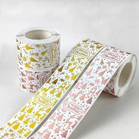 120pcsroll merry christmas stickers 5233mm gift wrapping student journal decoration label stationery sticker