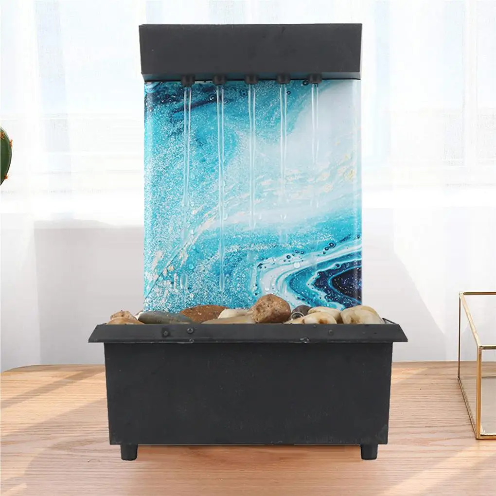 

Tabletop Fountain Ornament Creativity Home Waterfall Water Decoration Landscape Decor Office Bedroom Decorations Crafts