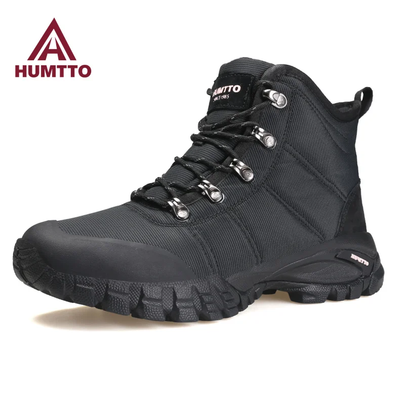 HUMTTO Unisex Winter Hiking Boots Outdoor Waterproof Shoes for Men Women Leather Sport Safety Climbing Trekking Sneakers Mens