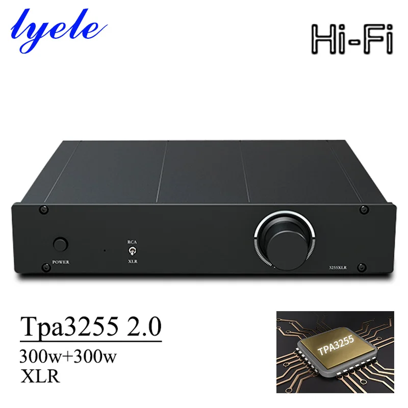 

Lyele Audio Tpa3255 2.0 Digital Amplifier XLR Fully Balanced Input and Output High Power 300w*2 Hifi Amp Stereo Power Amplifier