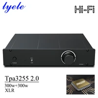 lyele audio tpa3255 2 0 digital amplifier xlr fully balanced input and output high power 300w2 hifi amp stereo power amplifier