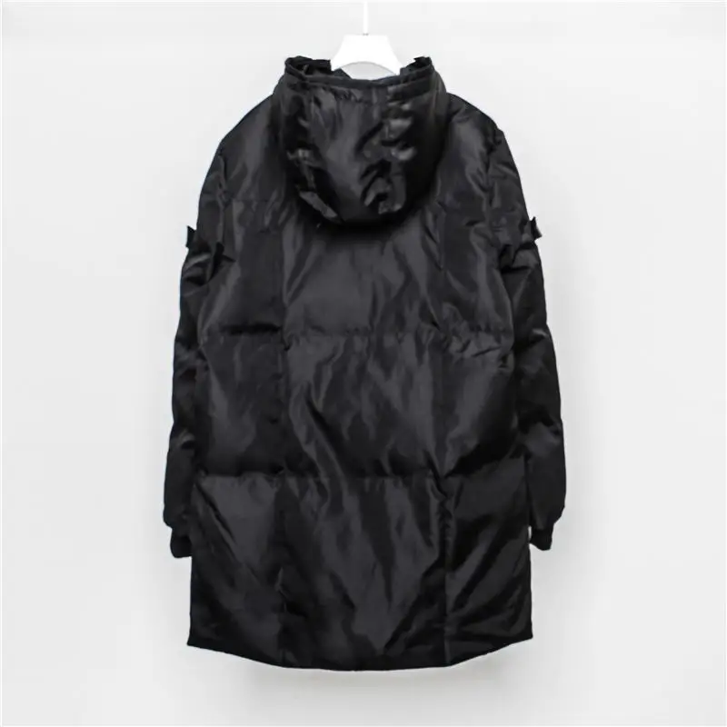 Men's Jacket Parkas Men's Winter Jackets Men's Cold Jacket Medium Length Fashion Personality Niche Zipper Thickened Hooded Coat