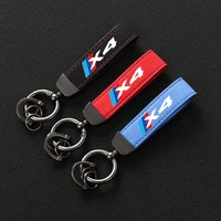 sports high quality leather keychain 4s custom gift bmw x4 key rings for bmw x4 f26 g02 x4 m with x4 logo car accessories