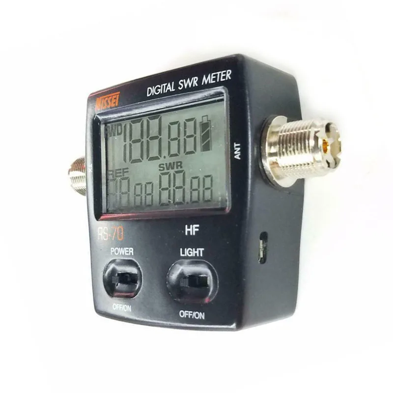 Original NISSEI RS-70 Digital SWR/Power Meter HF 1.6-60MHz 200W M Type Connector RS70 Launch for Walkie Talkie Two Way Radio