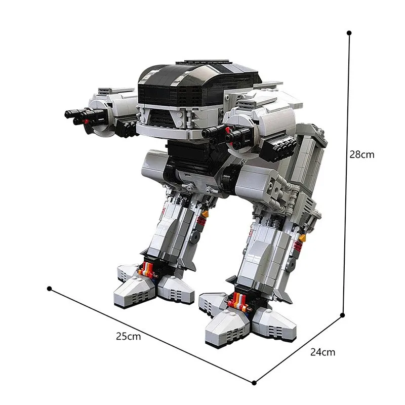 Классические научные фильмы MOC ED-209 Полиции Модель робота для органов Меха Набор строительных блоков DIY Головоломка Игрушка в подарок (art.: 3920d26abd710) - 3920d26abd710
