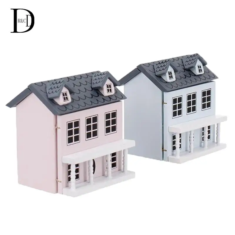 112 dollhouse miniature wooden little house model lovely villa doll house decor free global shipping