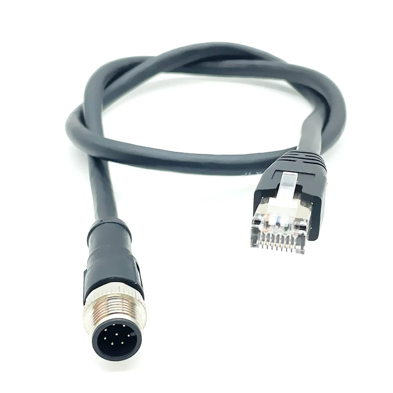 Гигабитный Ethernet-кабель промышленного класса M12 к RJ45 8-контактный A-типа