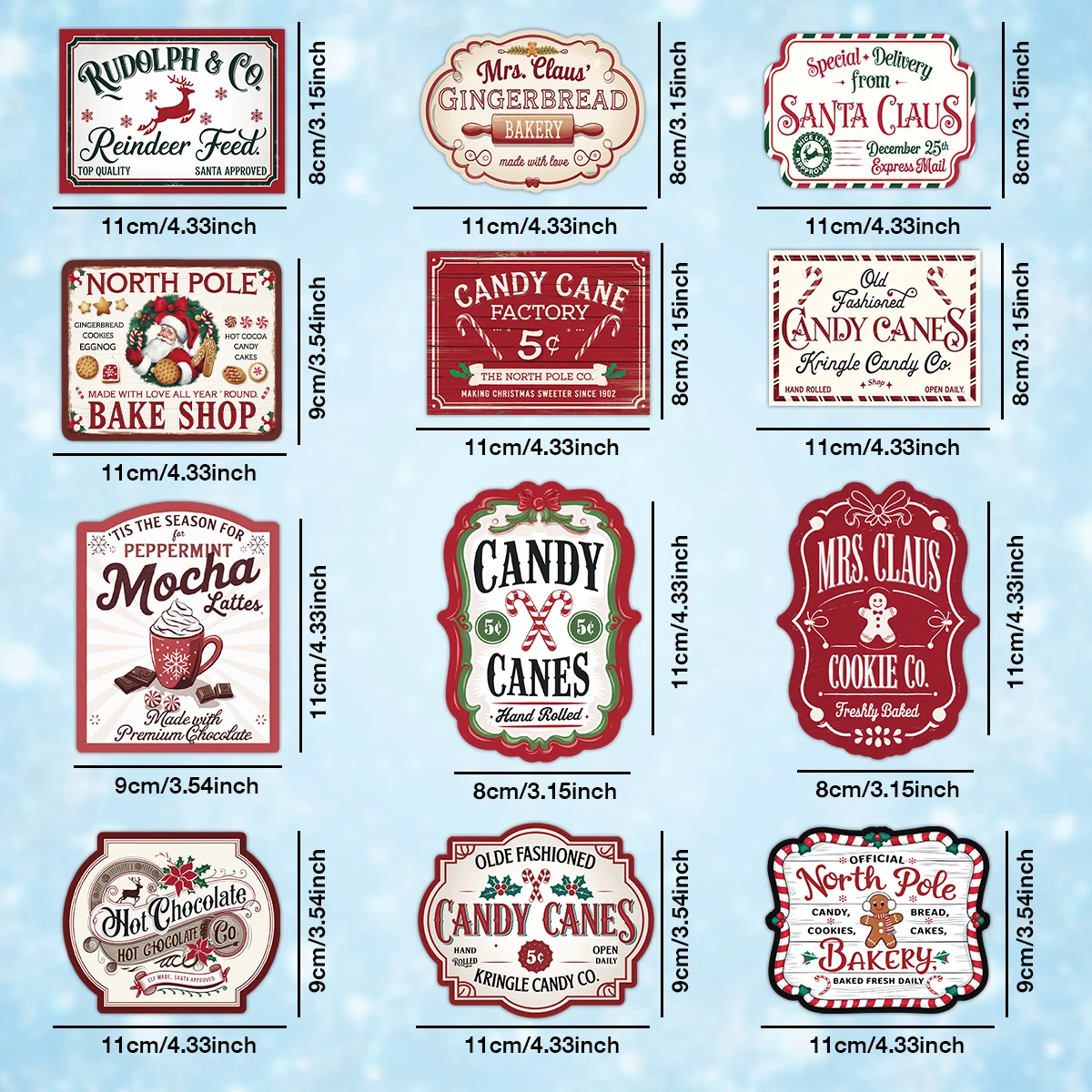 

Набор ретро наклеек для упаковки подарков