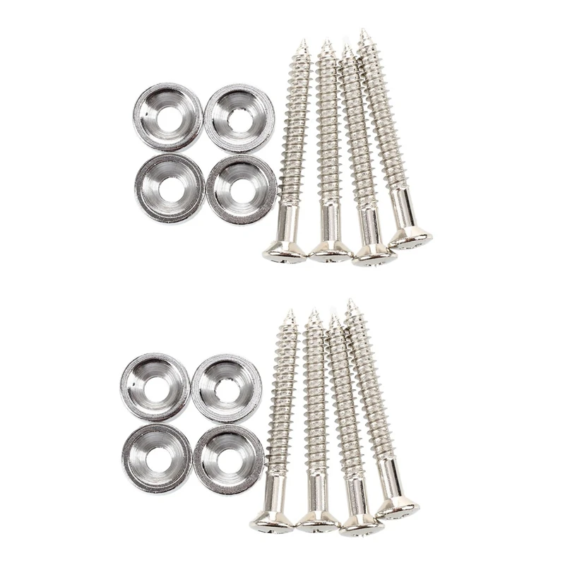 

8X Guitar Bass Neck Joint Ferrule Bushing With Matching Screw