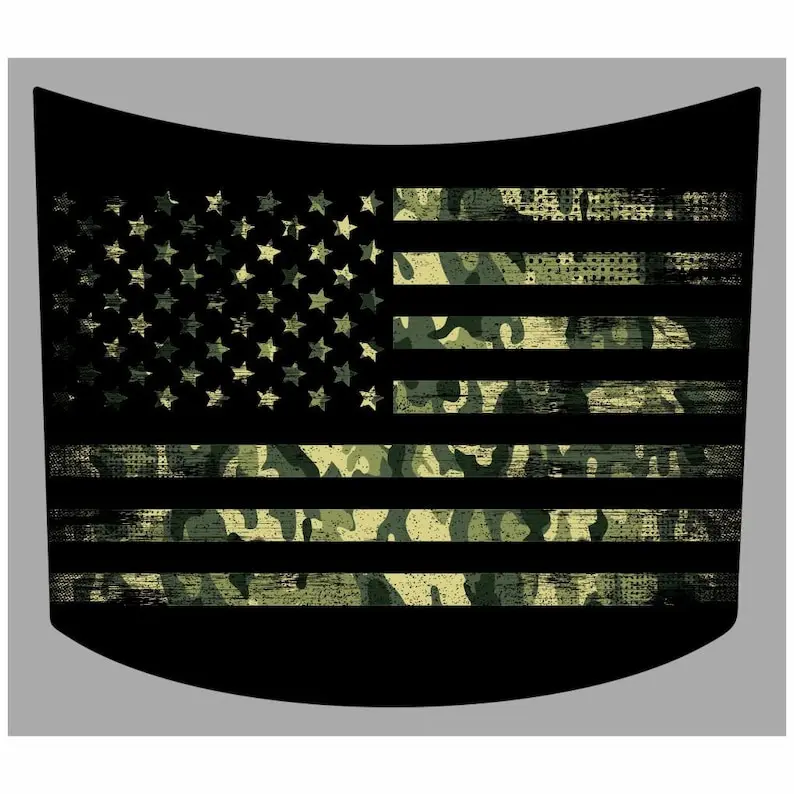 

hood wrap vinyl graphic hood blackout decal H105