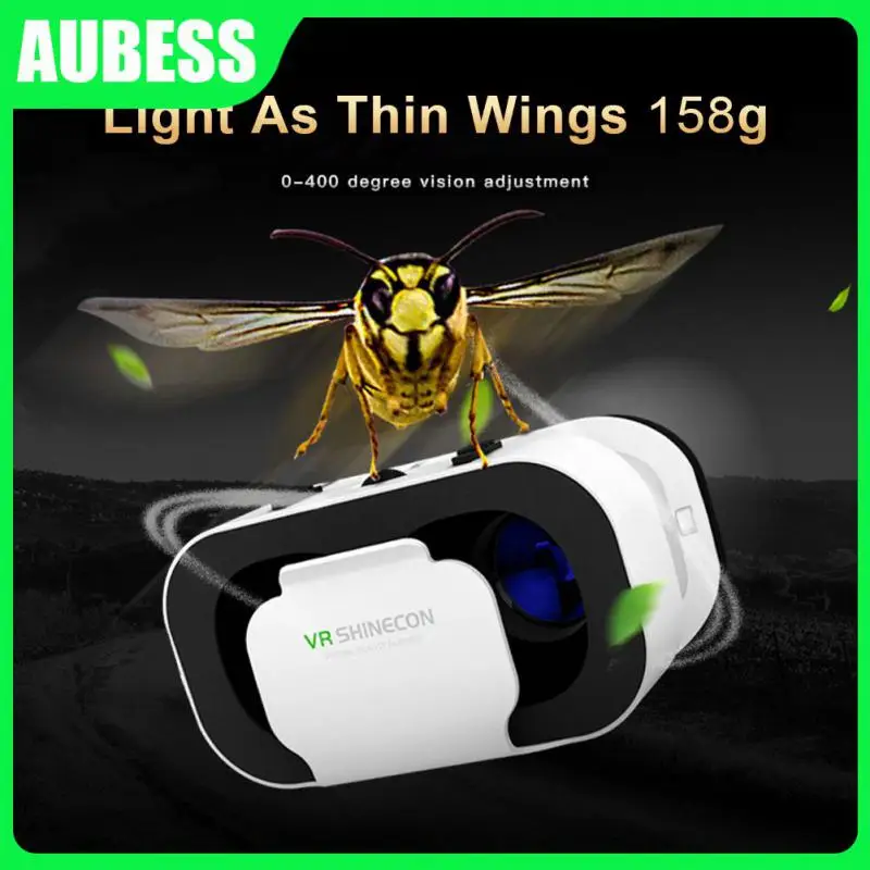Abs Virtual Reality Helmet Shinecon G06e Suction Type Switch Design Optical Lens Vr Onvenient And Firm Adjustable Pupil Distance