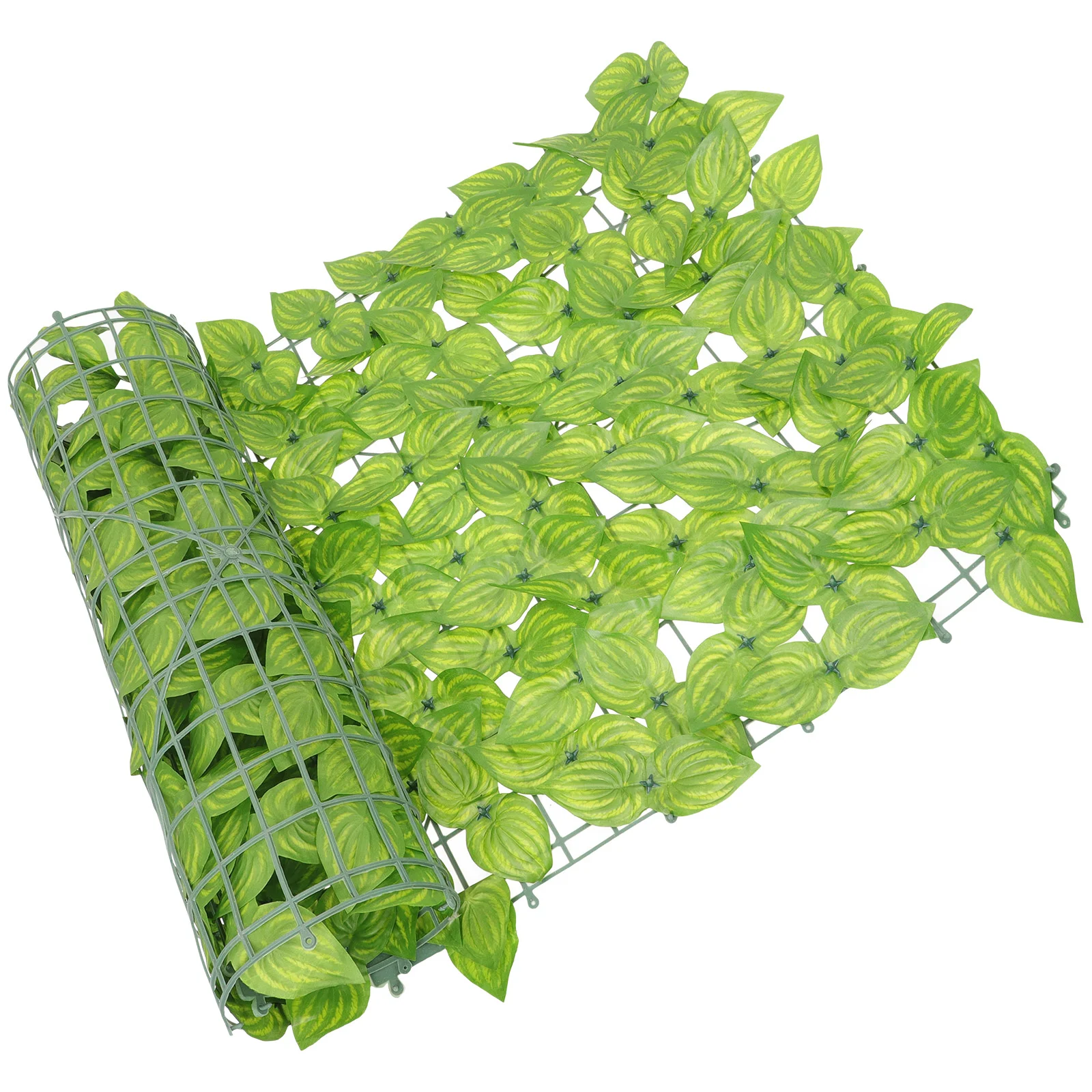 

1 Set of Simulated Green Wall Lifelike Green Leaf Fence Home Decoration