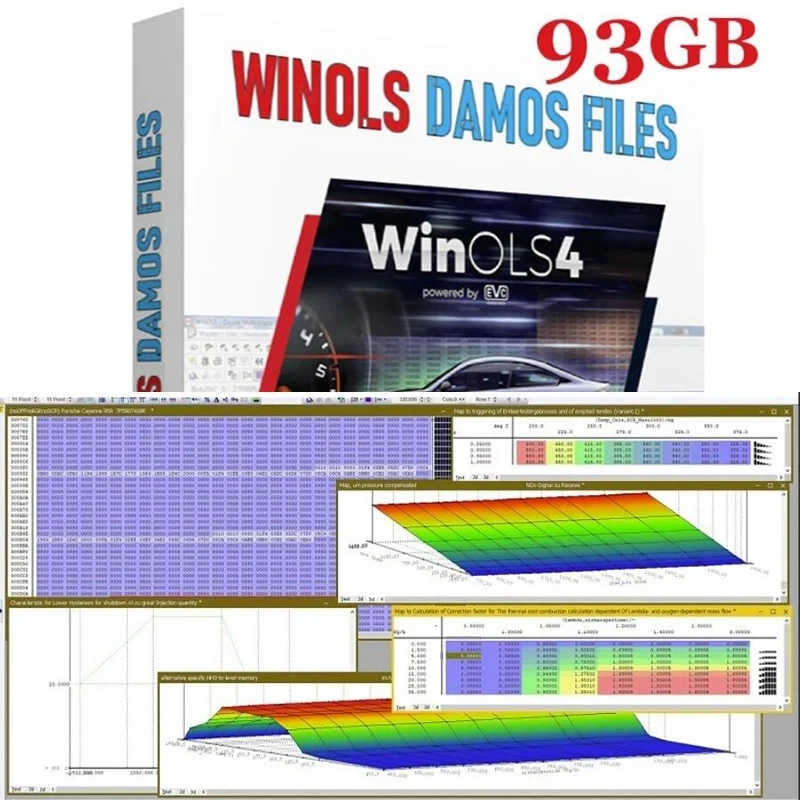 Фото Новейшая версия Winols 4.7 93GB Damos Big Pack, новая версия 1.61 1.2 5.3, сервисный инструмент ECM Titan с иммобилайзером V2.0, бесплатное обновление №1