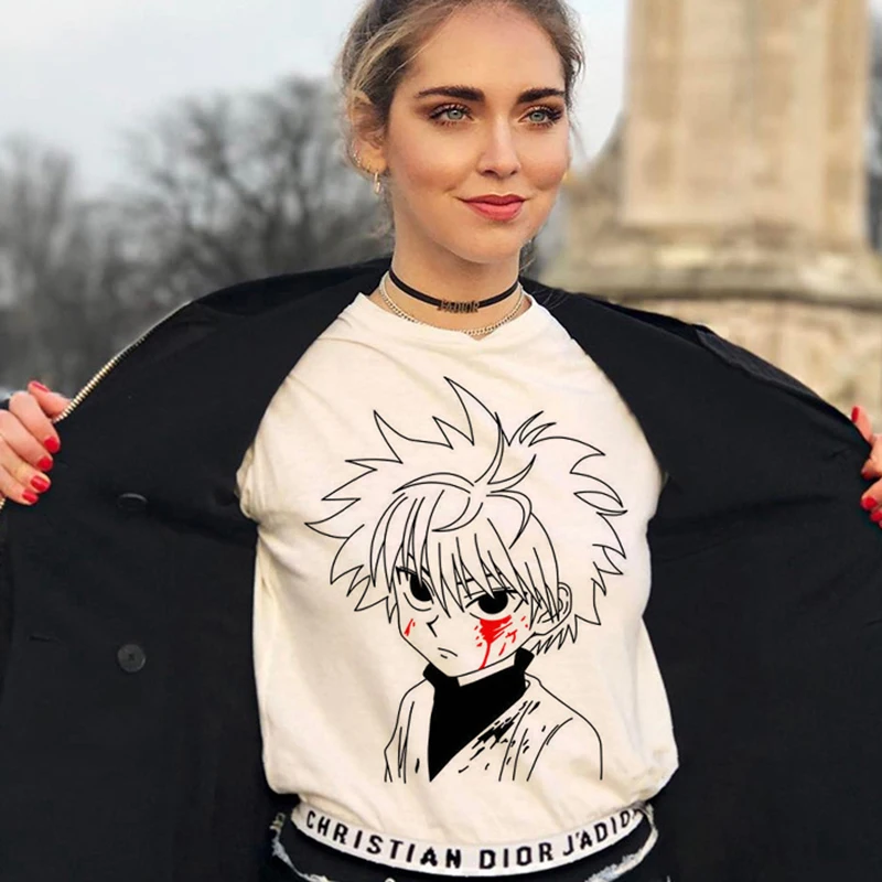 Hunter X Аниме одежда для женщин Графические футболки Готический кавайный Харадзюку