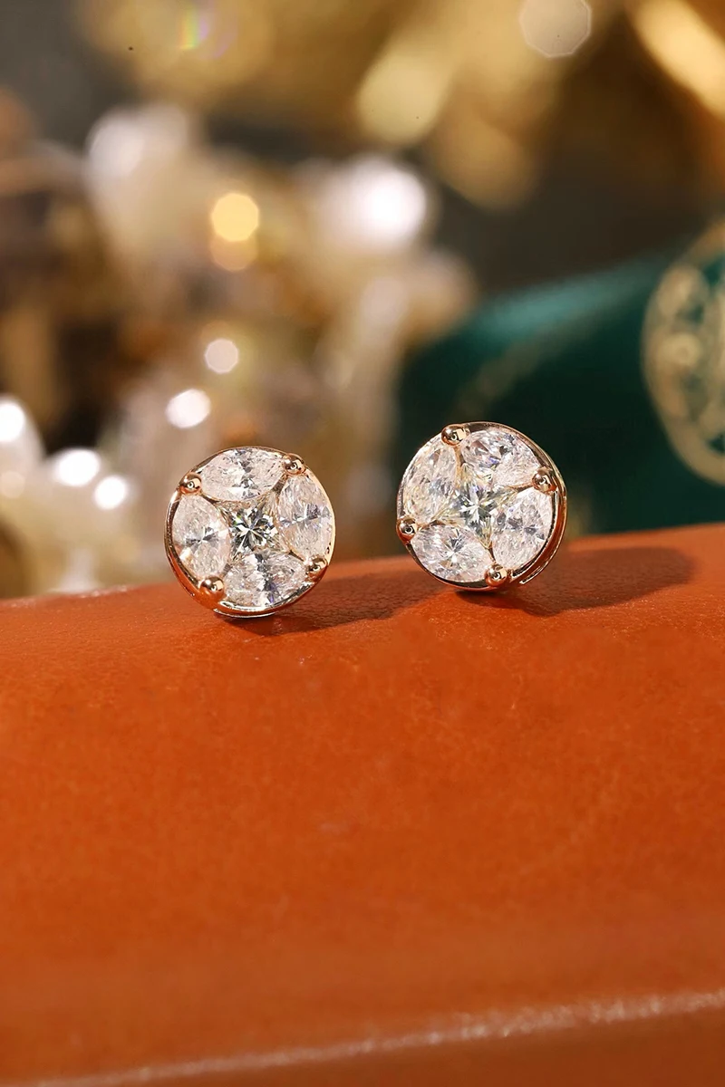 KUGG серьги из 100% белого/желтого золота 18 карат роскошные простые стильные с