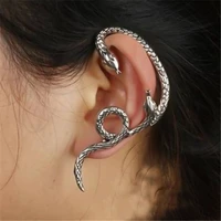 fashion winding snake mens earrings womens singles trendy men street hip hop trendy womens cuff earrings dark series jewelry