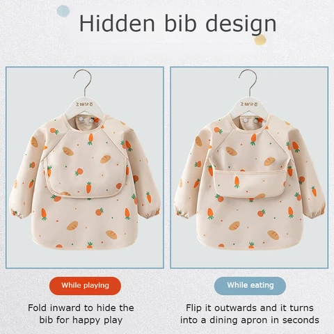 Детский водонепроницаемый халат из полиэстера с рисунком мультфильмов