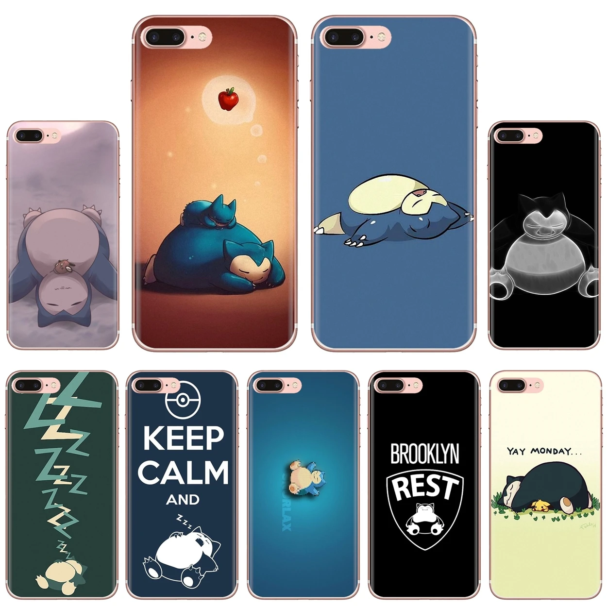 

Phone Cover Squirtle snorlax Sleep On For iPhone 10 11 12 13 Mini Pro 4S 5S SE 5C 6 6S 7 8 X XR XS Plus Max 2020