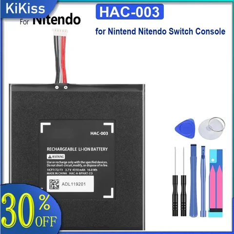 Замена аккумулятора для консоли Nintendo Switch, литий-ионных аккумуляторов, 3,7 в, 4310 мАч
