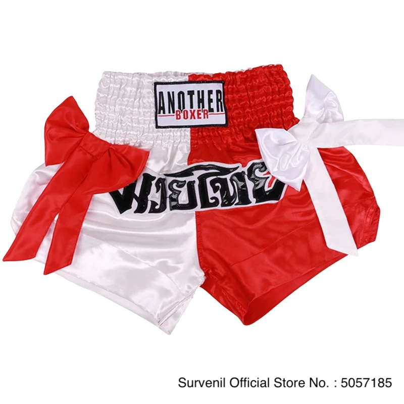 Шорты Muay Thai с бантом и лентой тренировочное снаряжение для боевых искусств MMA