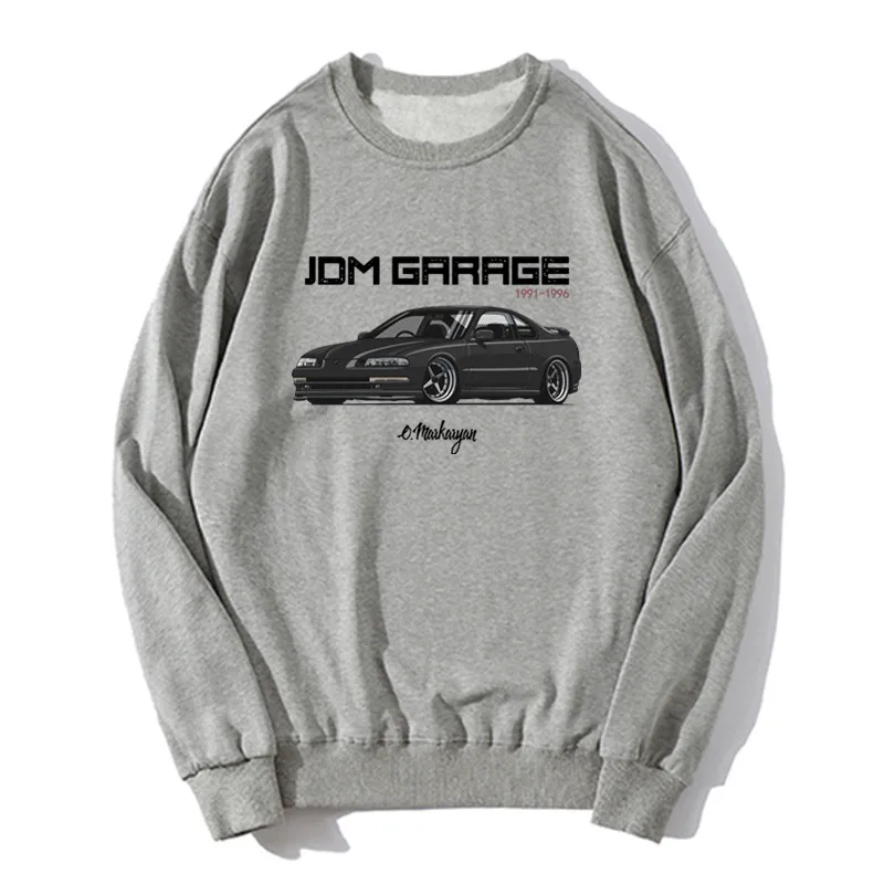 Толстовка JDM мужская с аниме принтом CRX Initial D свитер японским автомобилем уличная