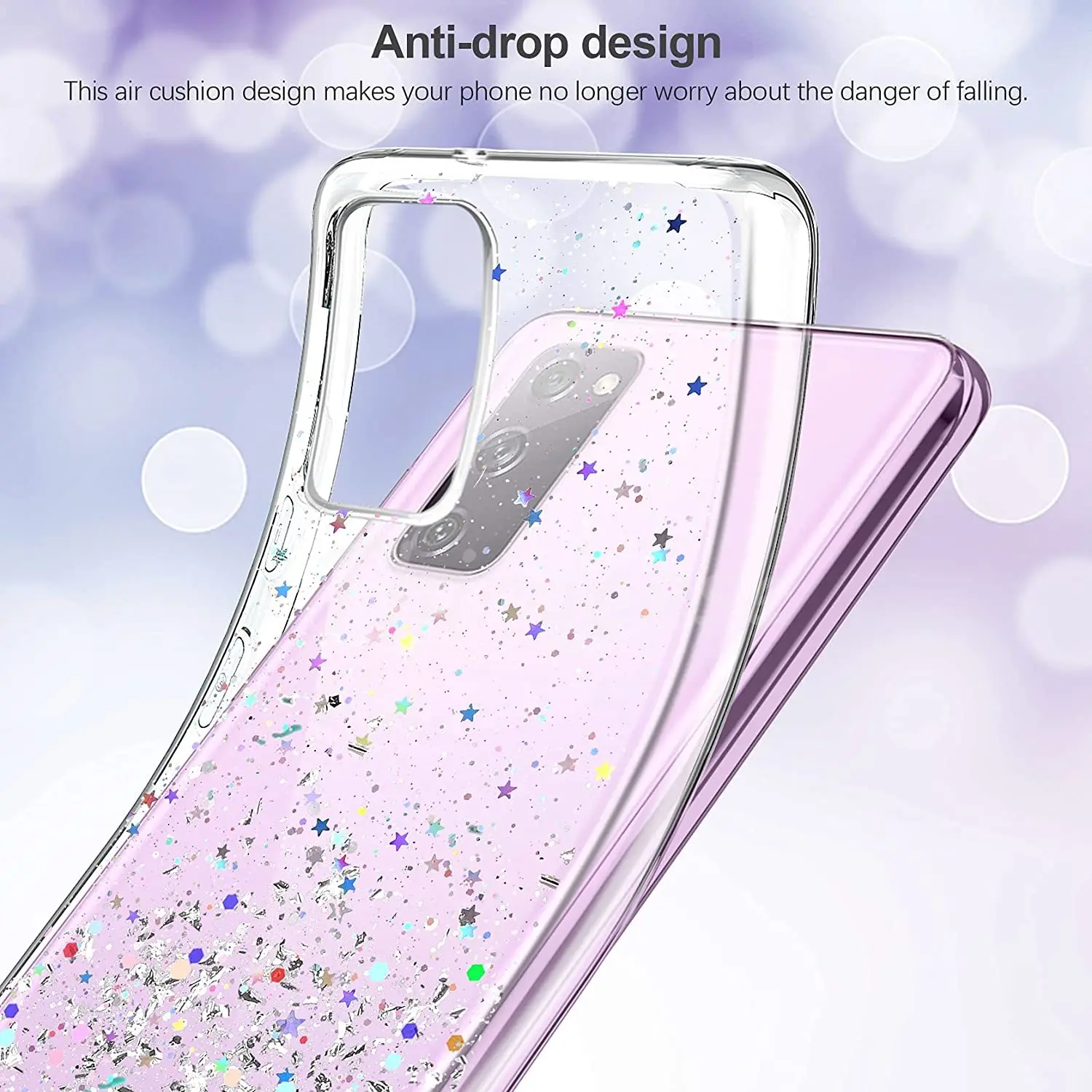 Покрытие с блестками Sequins Glitter для Samsung Galaxy S23 Ultra S8 S9 S10E S20 S22 Plus S21 FE S10 Lite, мягкий силиконовый чехол.