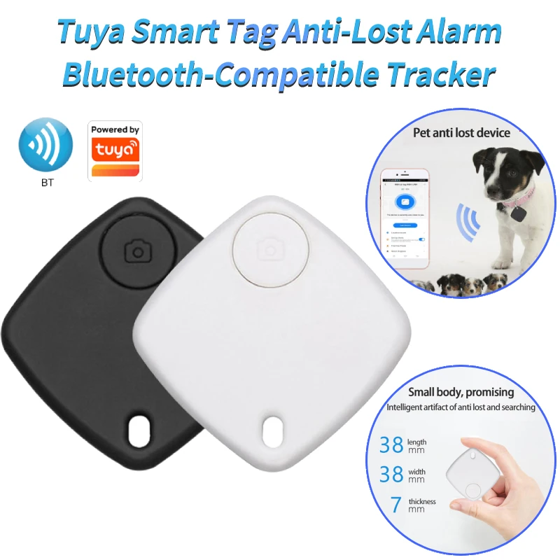 

Tuya Smart Tag Anti-Lost Alarm Bluetooth-Compatible Tracker Phone Stuff Two-way Search Suitcase Key Pet Finder Location Record