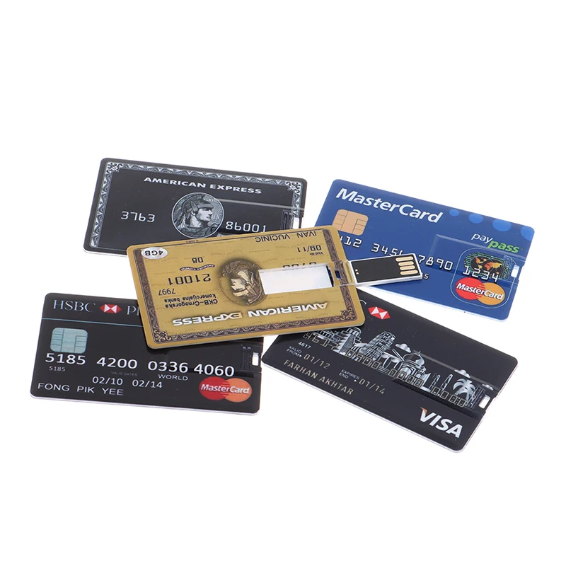 Купи Credit Card Master Cards HSBC American Express USB Flash 4GB 8GB 32GB 64GB Bank Card Memory Sticks за 160 рублей в магазине AliExpress