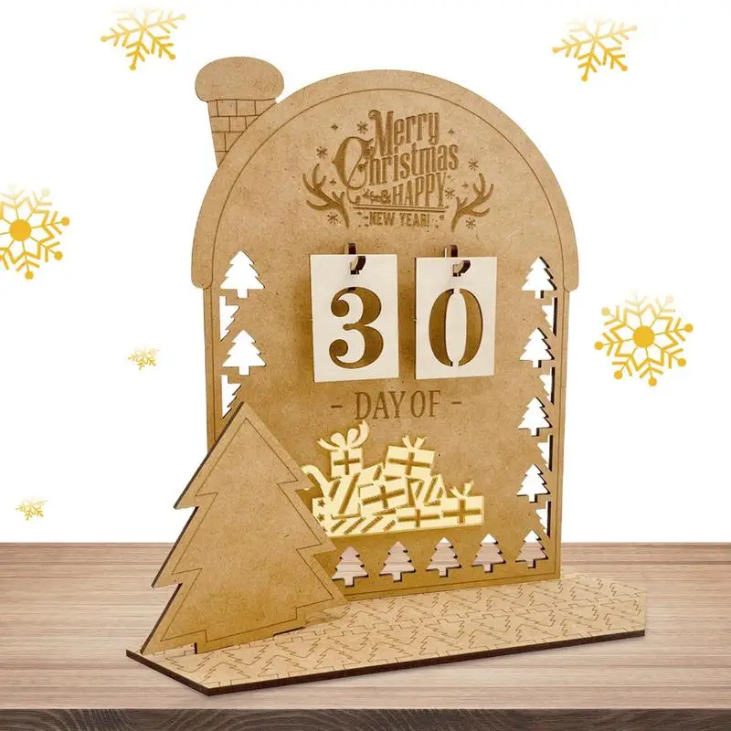 

DIY Wooden Advent Calendar Unfinished House-Shaped Countdown Calendar Advent Calendar DIY Kit Ready To Decorate For Gifts &