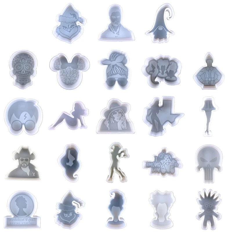 

Non-stick 3D Character Mold Handmade Soap Silicone Mold DIY Crafts Pendant Tool for DIY Keychain Jewelry Candles Plaster